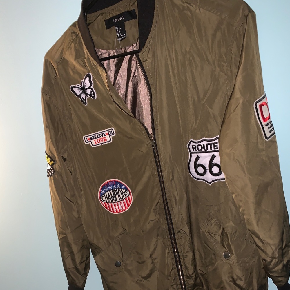 Long bomber jacket